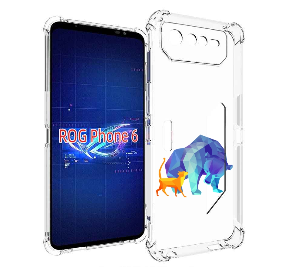 

Чехол MyPads Кот-и-медведь для Asus ROG Phone 6, Прозрачный, Tocco