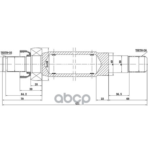 

ZIKMAR Z88114R Вал приводной