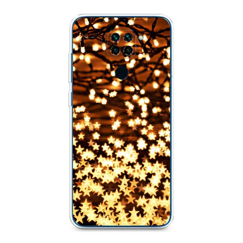 

Чехол на Xiaomi Redmi 10X 4G/Note 9 "Новогодняя гирлянда", Золотистый, 38250-5