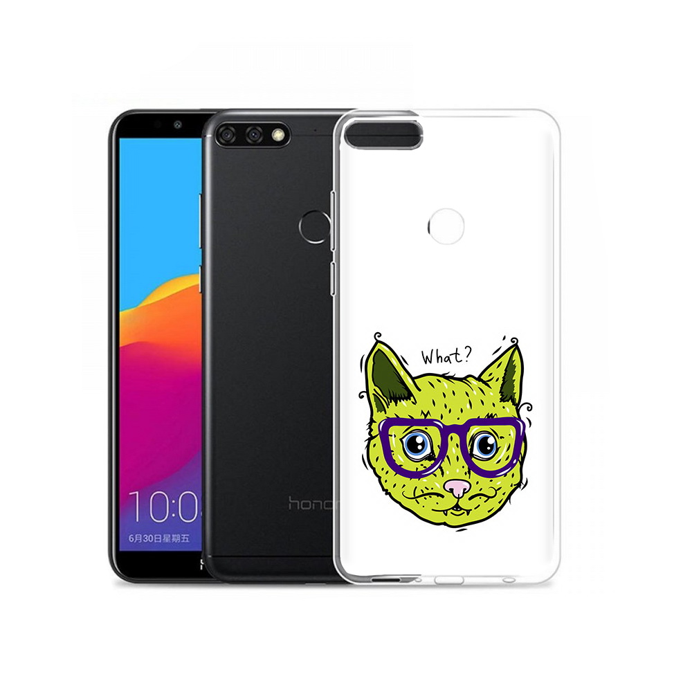 

Чехол MyPads Tocco для Honor 7C Pro Зеленый кот (PT113786.47.86), Прозрачный, Tocco