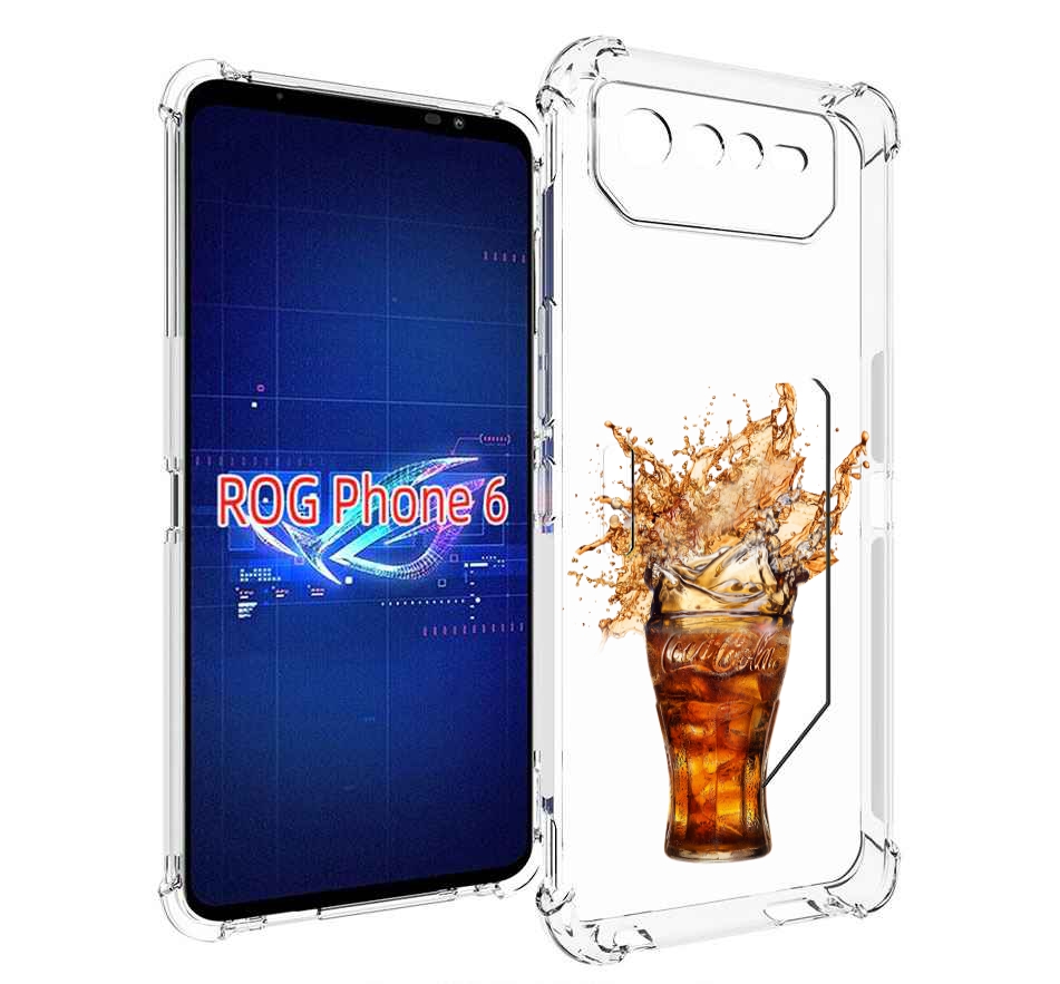 

Чехол MyPads Кола-в-стакане для Asus ROG Phone 6, Прозрачный, Tocco