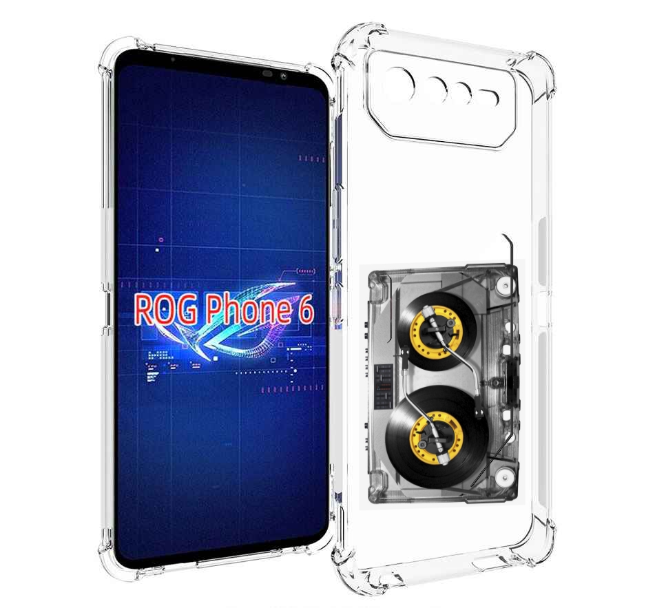 

Чехол MyPads Кассета музыкальная для Asus ROG Phone 6, Прозрачный, Tocco