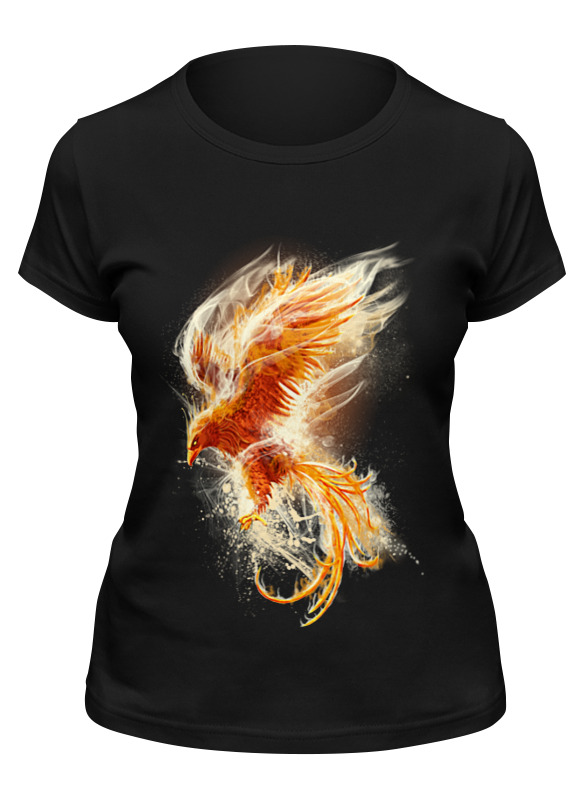 

Футболка женская Printio Феникс черная 2XL, Черный, Феникс