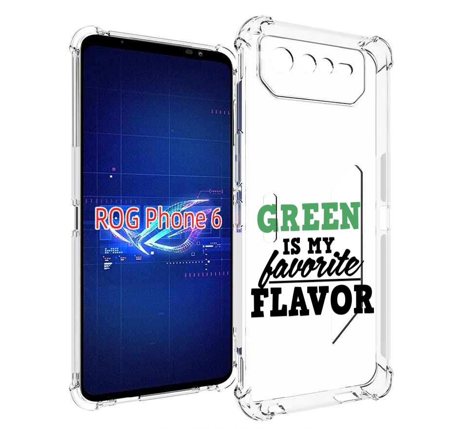 

Чехол MyPads Зеленый-фаворит для Asus ROG Phone 6, Прозрачный, Tocco