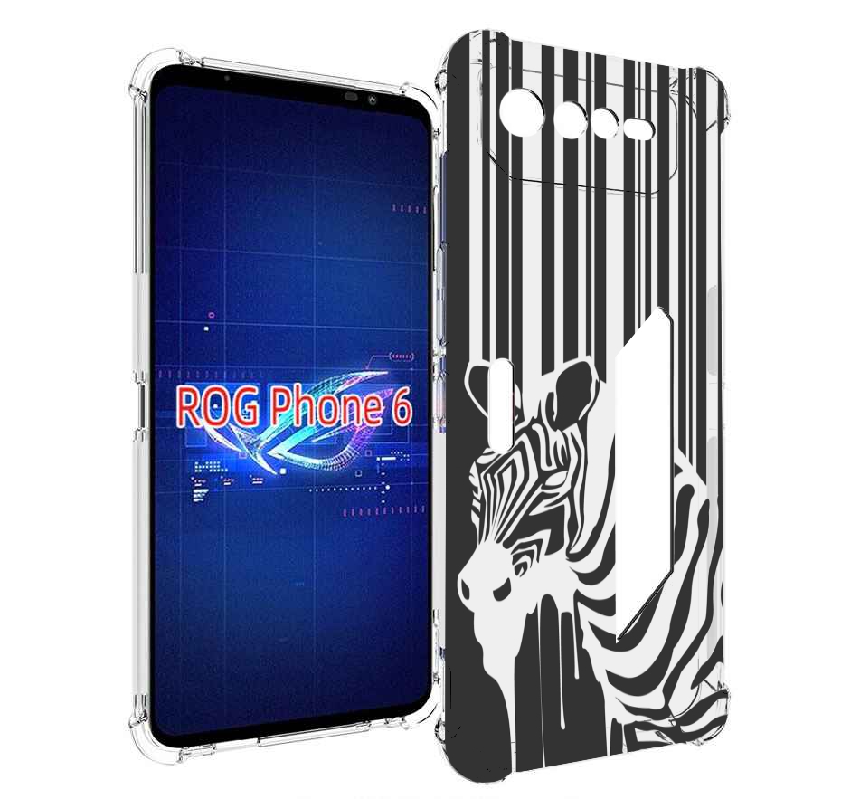 

Чехол MyPads Зебра для Asus ROG Phone 6, Прозрачный, Tocco