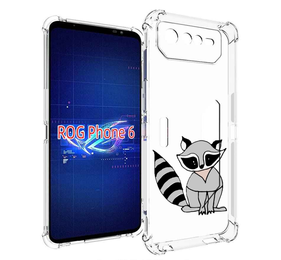

Чехол MyPads Енотик для Asus ROG Phone 6, Прозрачный, Tocco