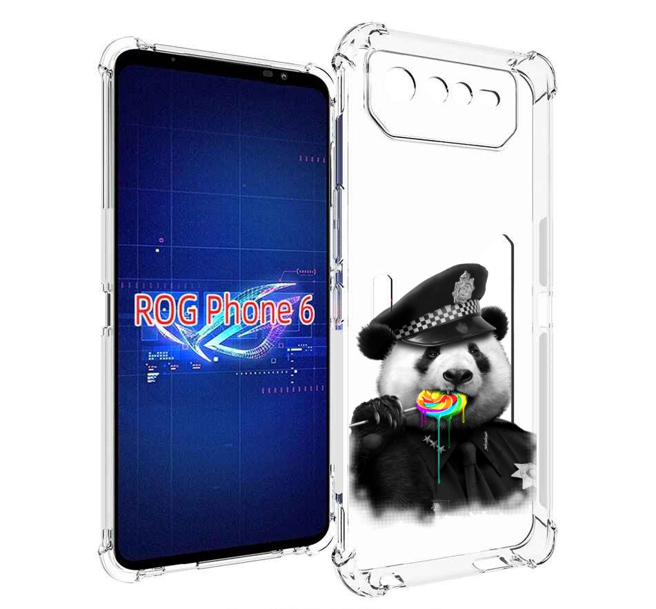 

Чехол MyPads Панда полиция для Asus ROG Phone 6, Прозрачный, Tocco