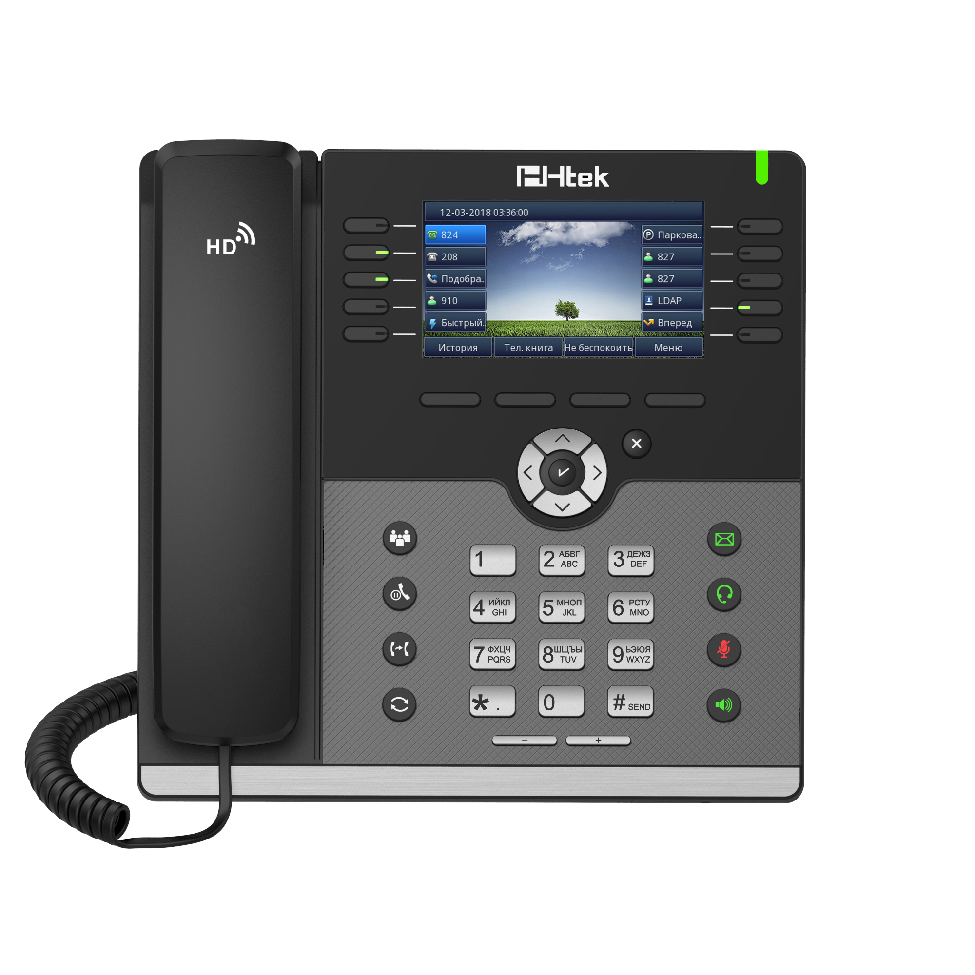 

Телефон Htek UC926E RU SIP c б/п, Черный