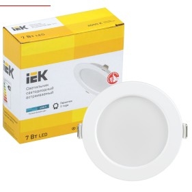 Iek LDVO0-1611-07-4000-K01 Светильник LED ДВО 1611 белый круг 7Вт 4000К IP20 пластик кор 346₽