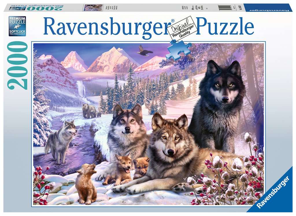 фото Пазл ravensburger 2000 волки в снегу, арт 16012
