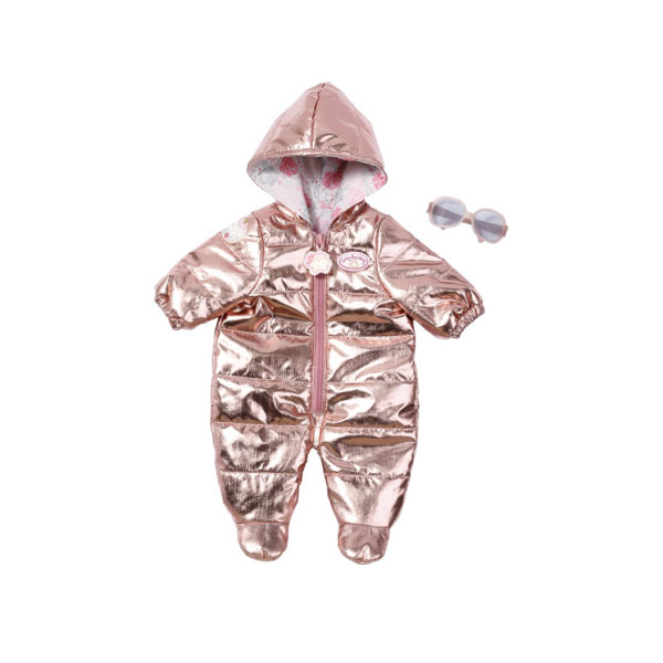 фото Зимний пуховик для куклы zapf creation делюкс baby annabell розовый