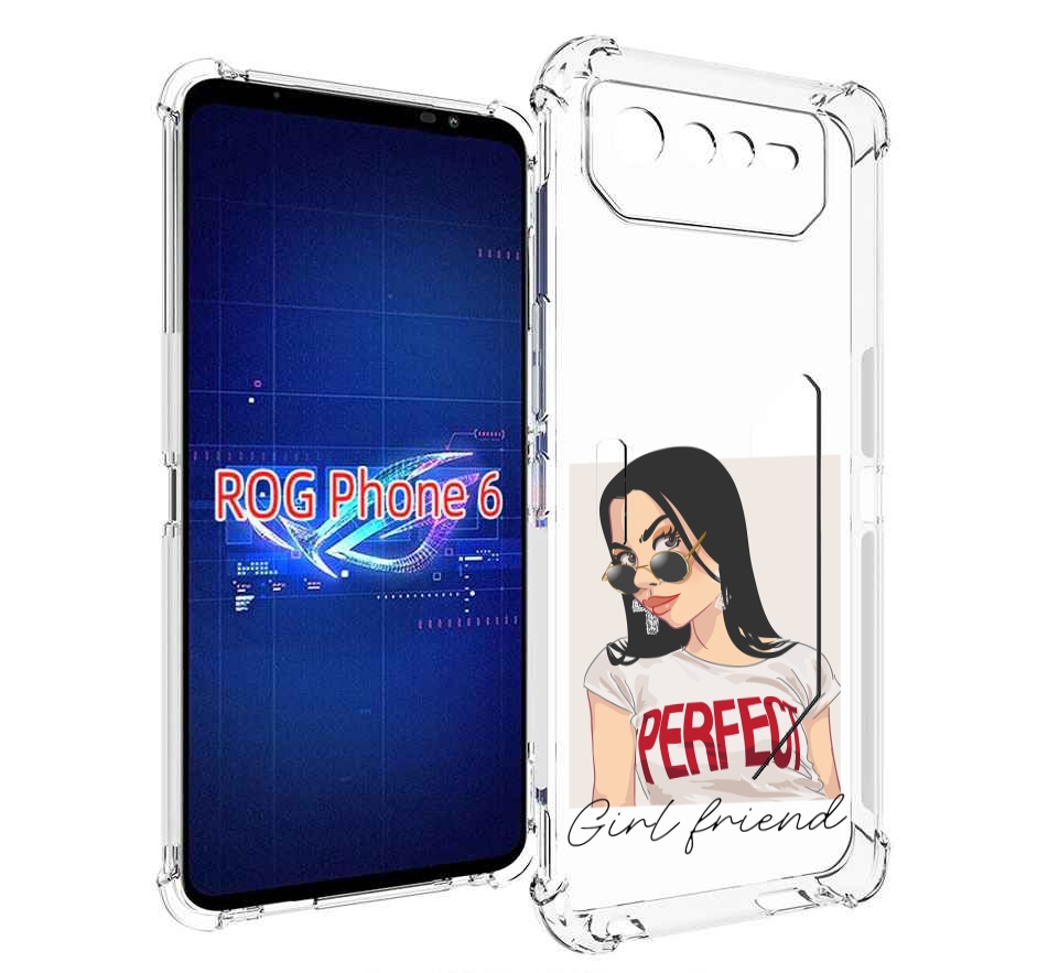 

Чехол MyPads Девушка-с-сережками женский для Asus ROG Phone 6, Прозрачный, Tocco
