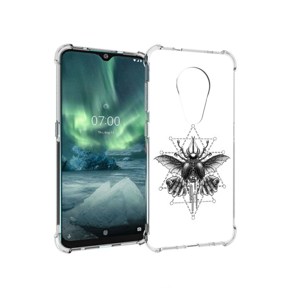 

Чехол MyPads Tocco для Nokia 7.2 скарабей (PT139171.105.601), Прозрачный, Tocco