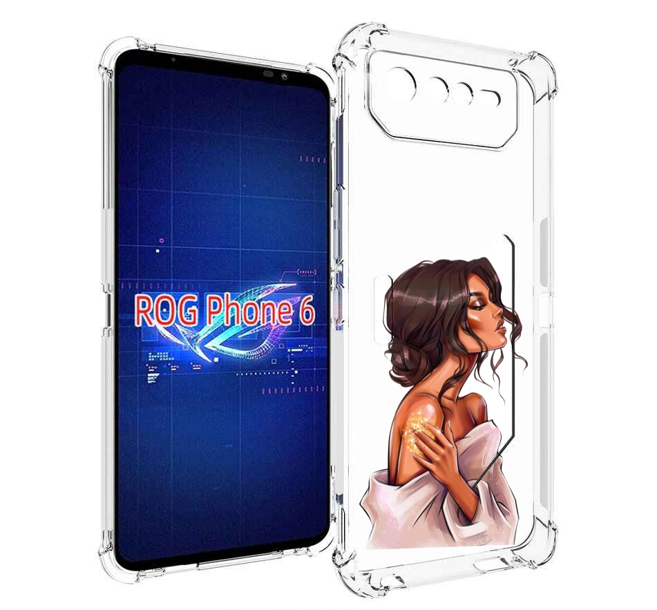 

Чехол MyPads Девушка-нежная женский для Asus ROG Phone 6, Прозрачный, Tocco