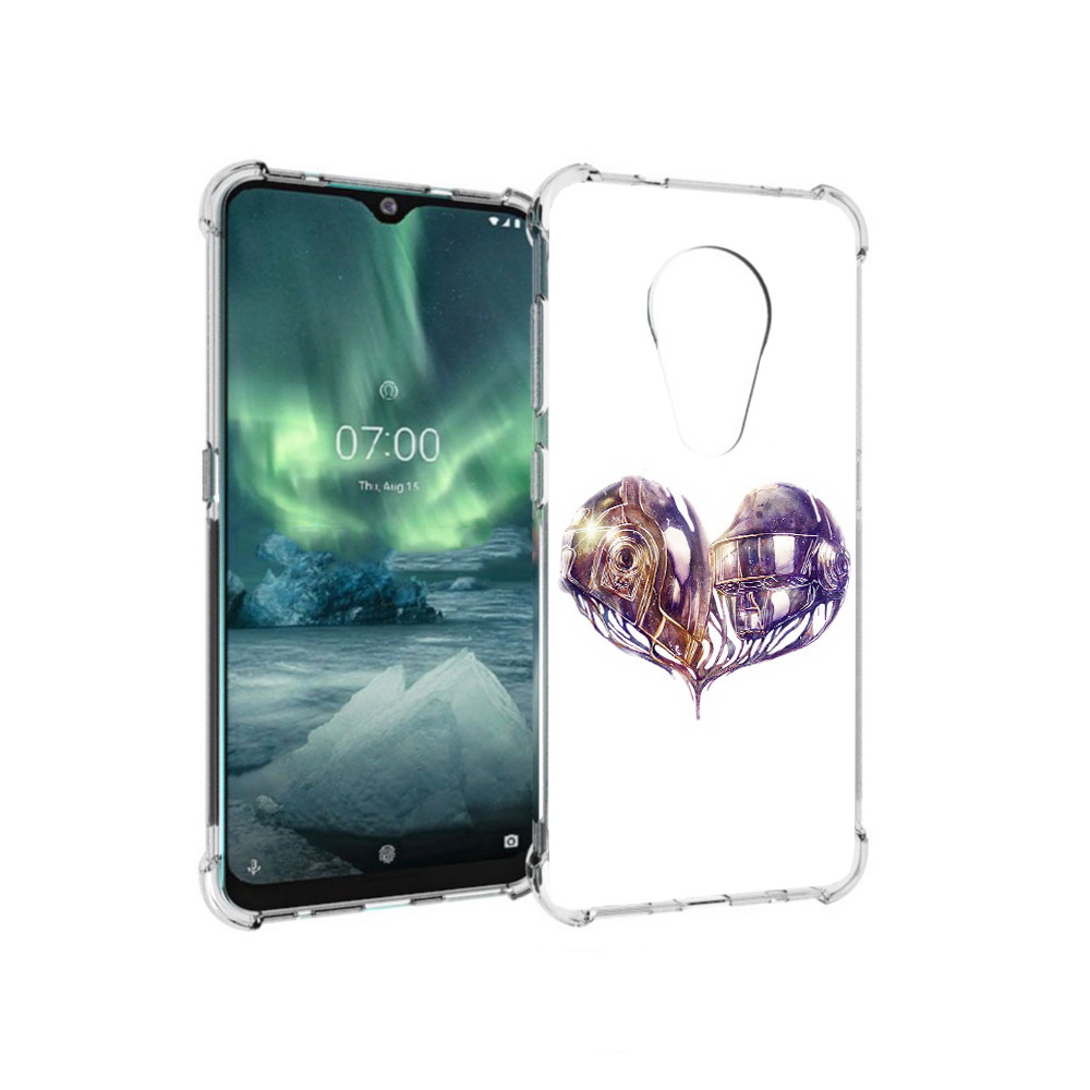 

Чехол MyPads Tocco для Nokia 7.2 сердце абстракция (PT139171.105.596), Прозрачный, Tocco