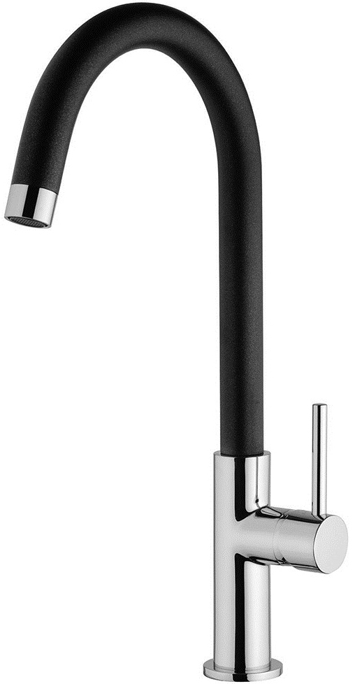 Paini Смеситель для кухонной мойки Paini Sky 78CR57244SLMKM 100042195886 серебристый,  черный