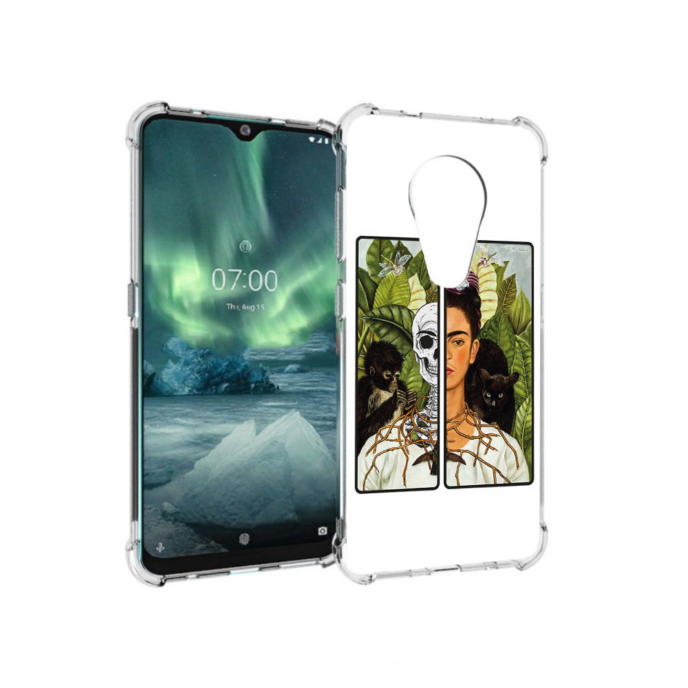 

Чехол MyPads Tocco для Nokia 7.2 сдвоенная картинка девушка скелет (PT139171.105.595), Прозрачный, Tocco