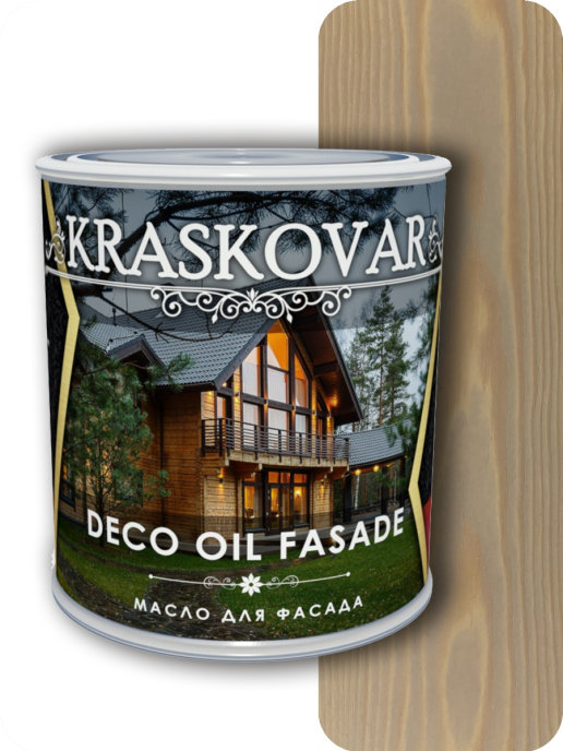 фото Масло для фасада kraskovar deco oil fasade крем-брюле 0,75л