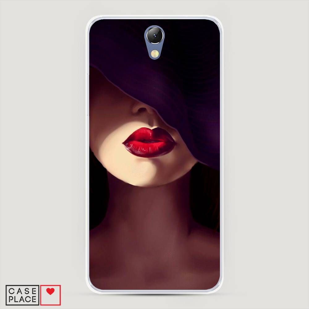 фото Чехол awog "красные губы" для lenovo vibe s1