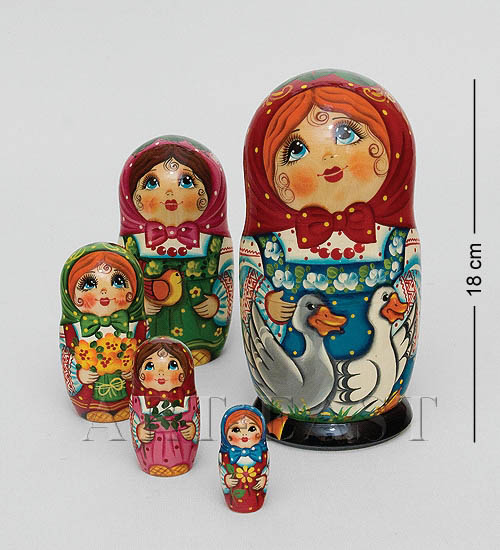 

Матрешка 5м Дуня с гусями 113-702532