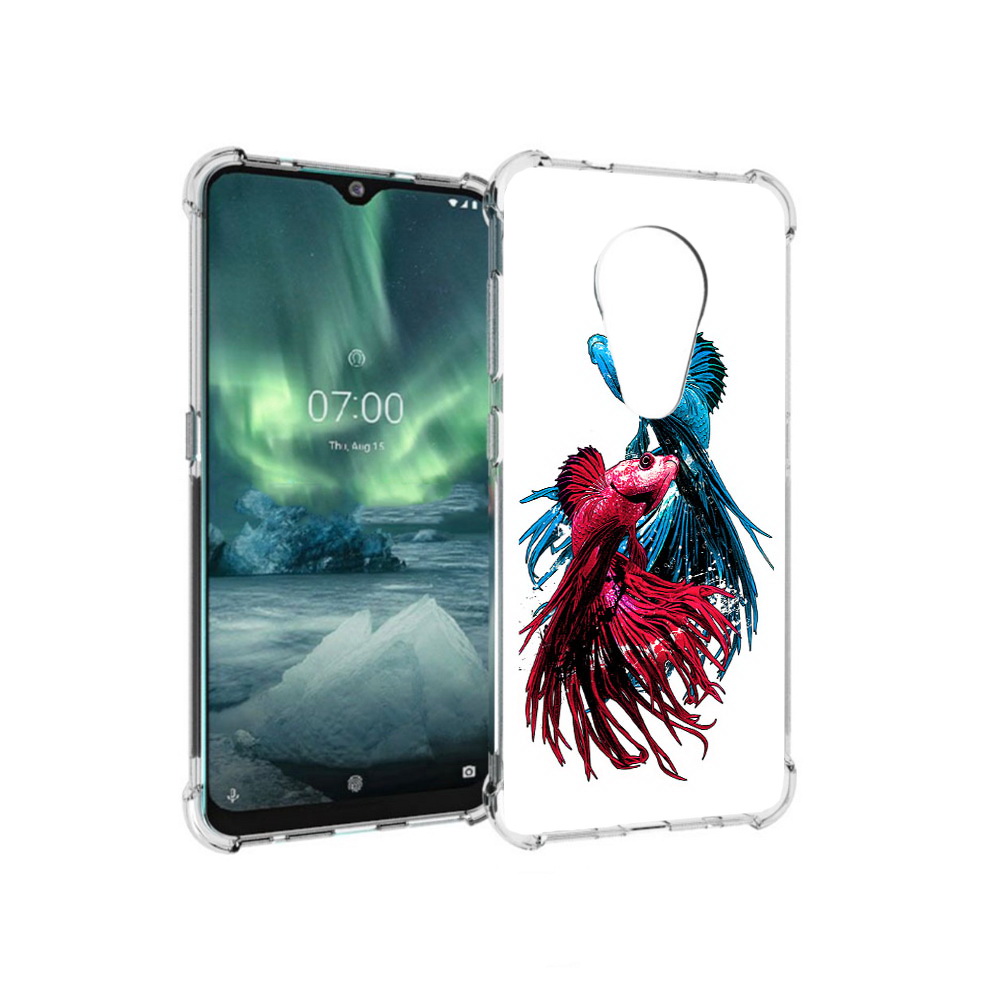 Чехол MyPads Tocco для Nokia 7.2 рыбы петушки (PT139171.105.592)