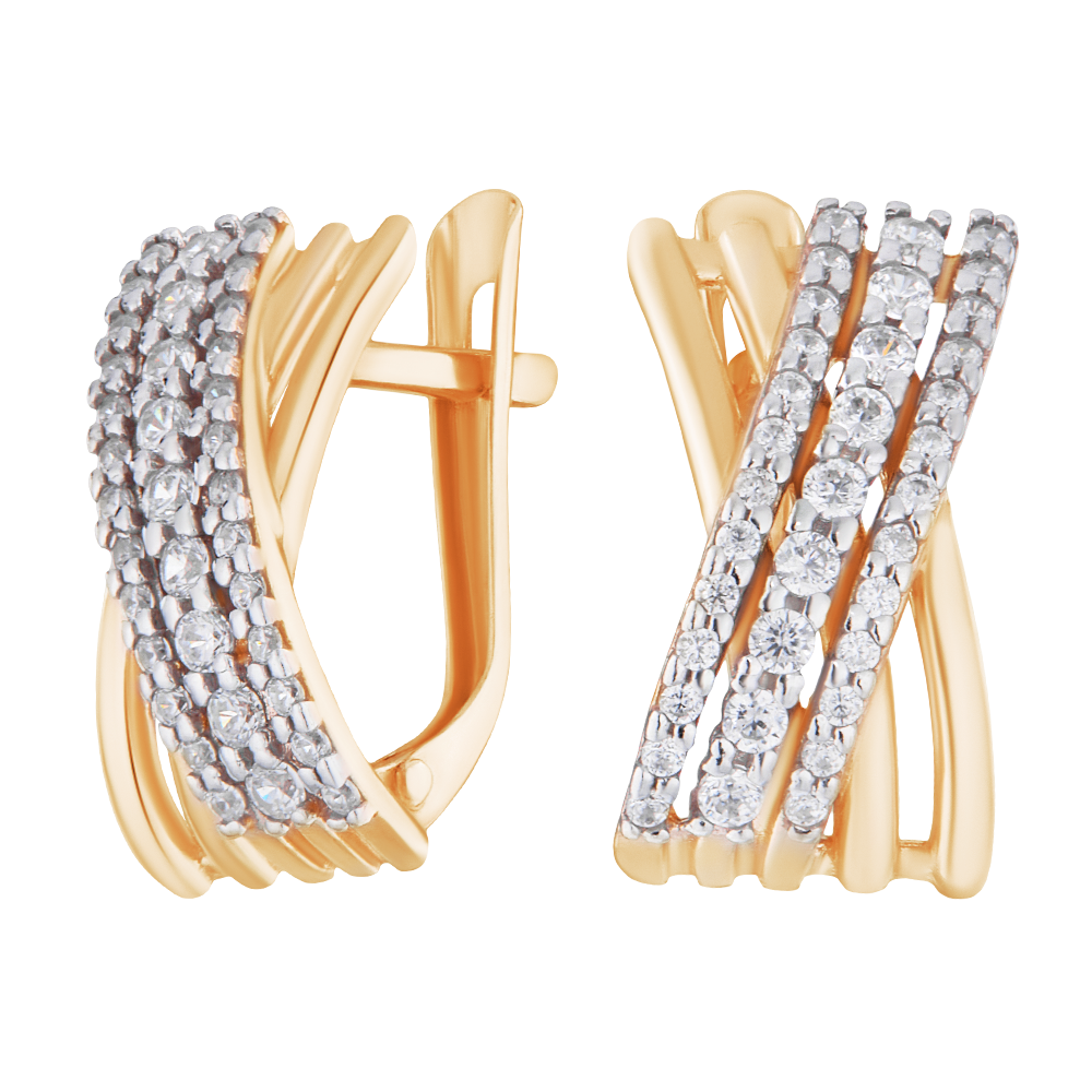 

Серьги из серебра ЮВЕЛИР КАРАТ , фианит