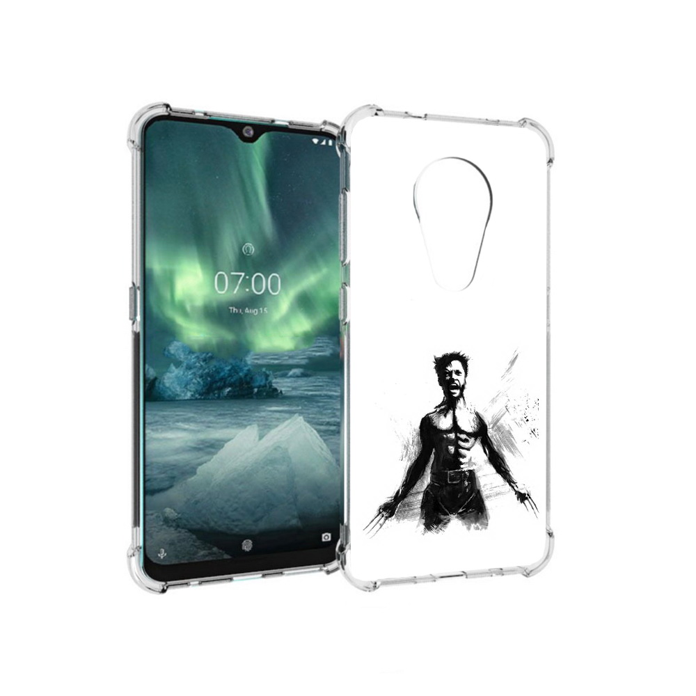

Чехол MyPads Tocco для Nokia 7.2 росомаха (PT139171.105.587), Прозрачный, Tocco