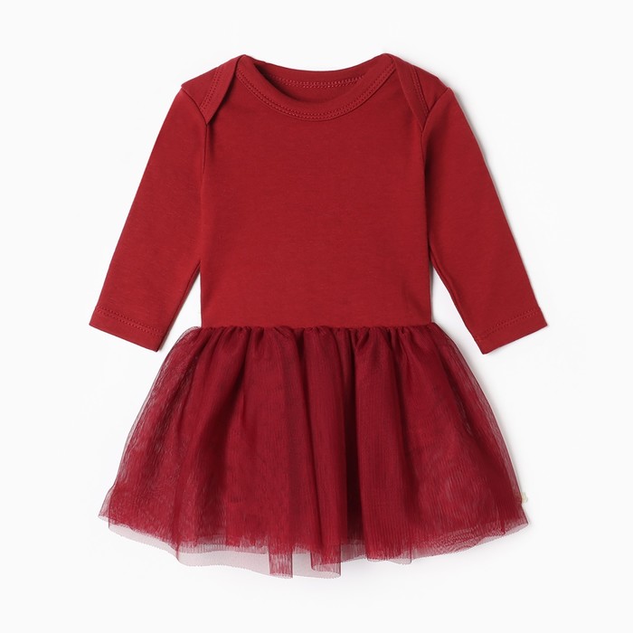 

Боди детское Крошка Я Cherry Red баска, вишневый, 68, Бордовый, Cherry Red баска