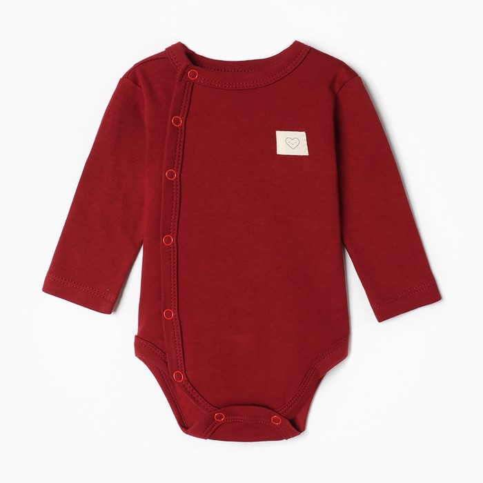 

Боди детское Крошка Я Cherry Red длинный, вишневый, 74, Бордовый, Cherry Red длинный