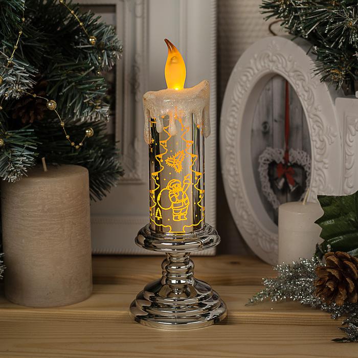 

Световая фигура Luazon lighting Свеча елочка 4357317 белый теплый, Свеча елочка