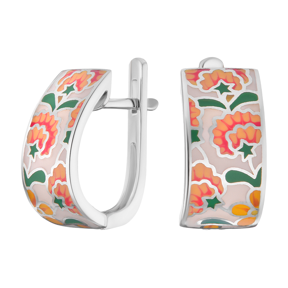 

Серьги из серебра с эмалью ЮВЕЛИР КАРАТ E310154ENA, E310154ENA
