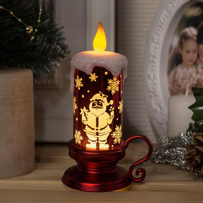 

Световая фигура Luazon lighting Свеча дед мороз 4357309 белый теплый, Свеча дед мороз