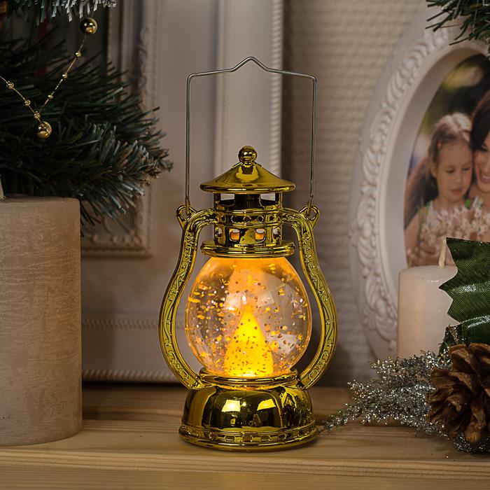 

Новогодний светильник Luazon lighting Золотой фонарь 4357300 белый теплый, Золотой фонарь