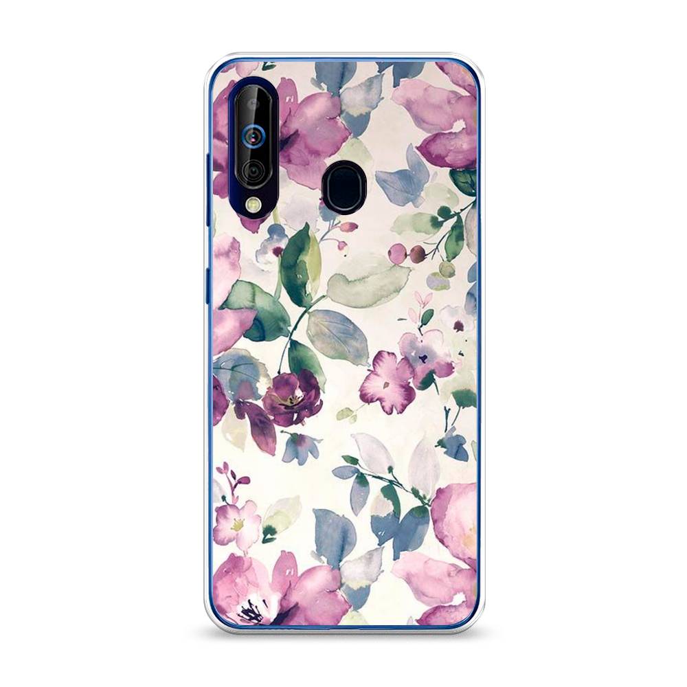 фото Силиконовый чехол "акварельная нежность" на samsung galaxy a60 awog
