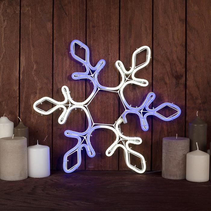 

Luazon Lighting "Снежинка" 37 см, 288 LED, 12V, контроллер 8 режимов Сине-белый