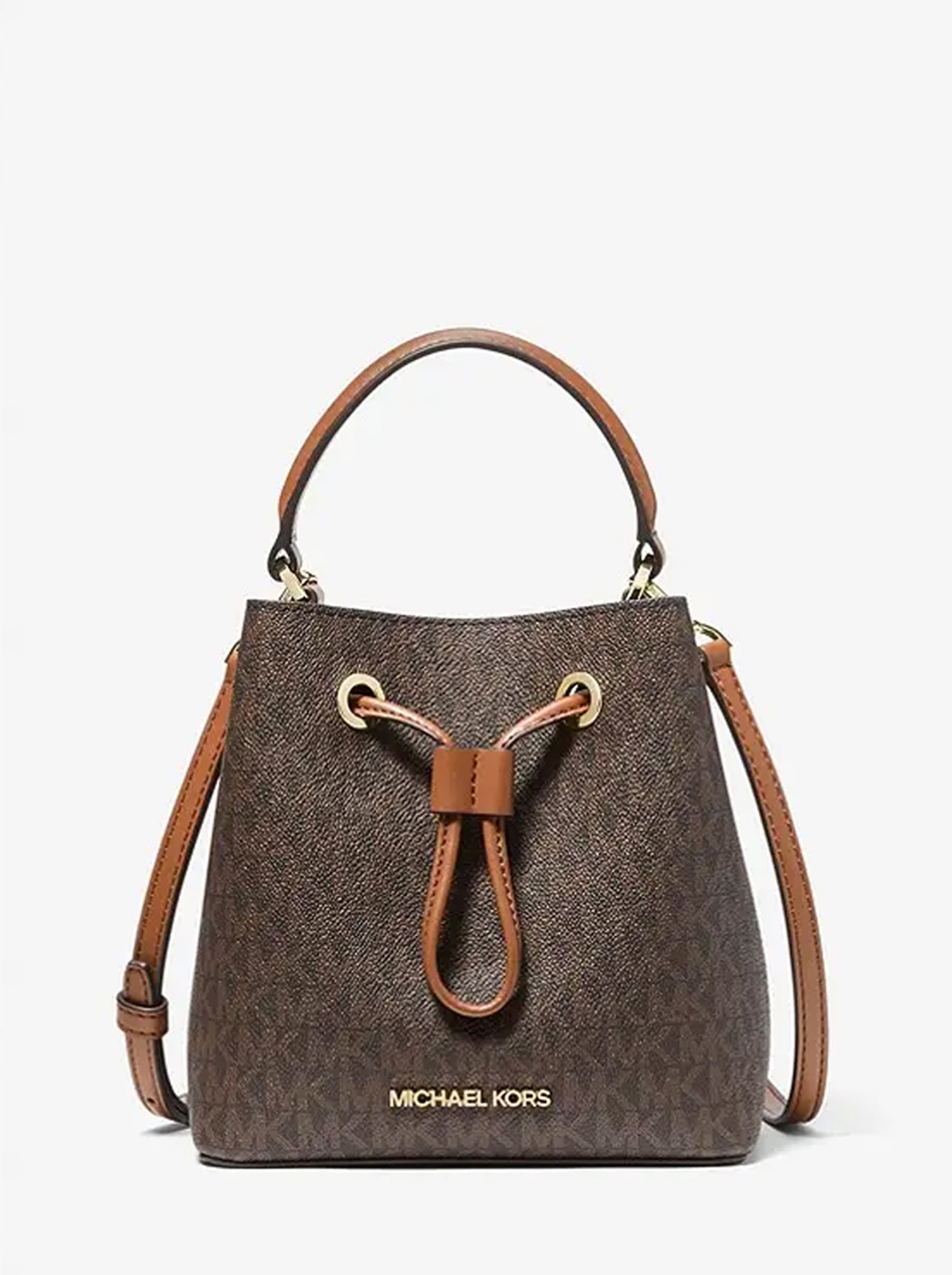 Сумка женская Michael Kors B00484 коричневая;темно-коричневая 17x17x10