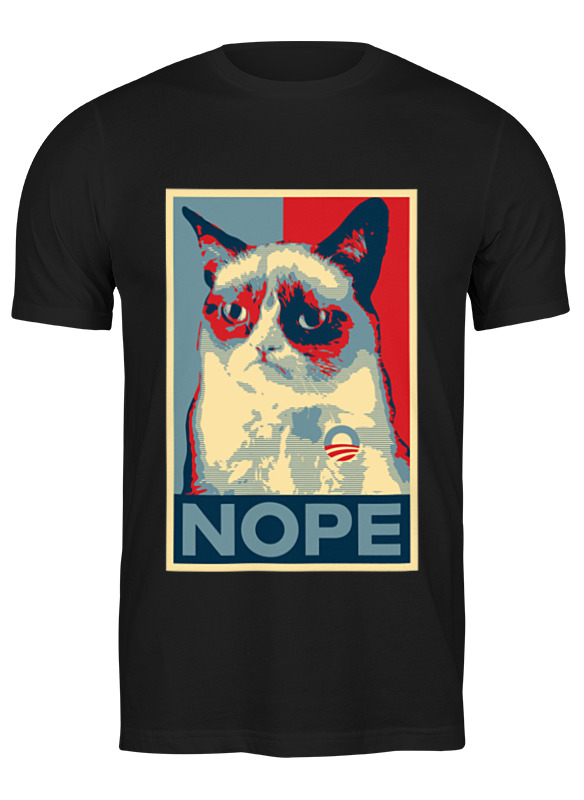 

Футболка мужская Printio Grumpy cat черная S, Черный, Grumpy cat