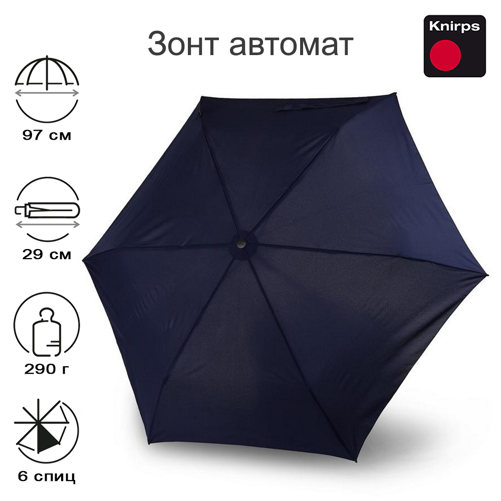 Зонт унисекс Knirps TS200 Slim Medium Duomatic NAVY 4834₽