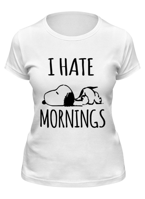 

Футболка женская Printio Я ненавижу утро (i hate mornings) белая S, Белый, Я ненавижу утро (i hate mornings)