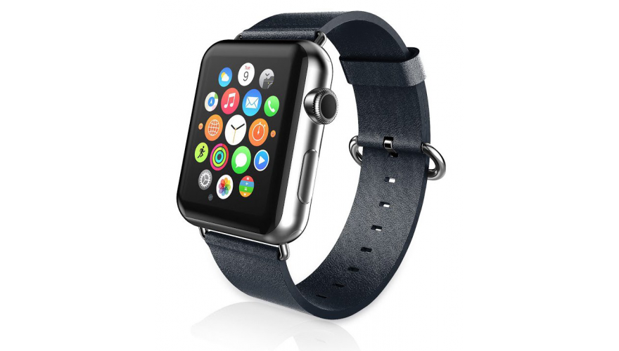 

Ремешок для Apple watch 38mm PU Leather чёрный