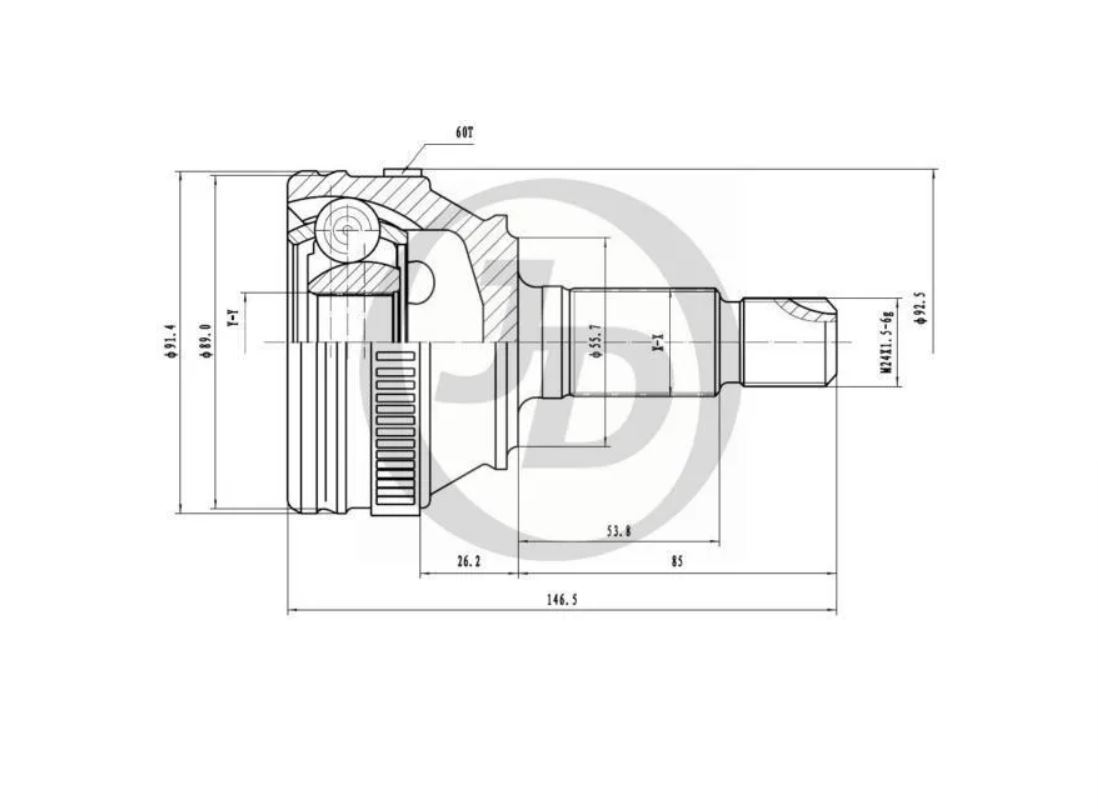 

JUST DRIVE JCT0241A ШРУС внешний ABS