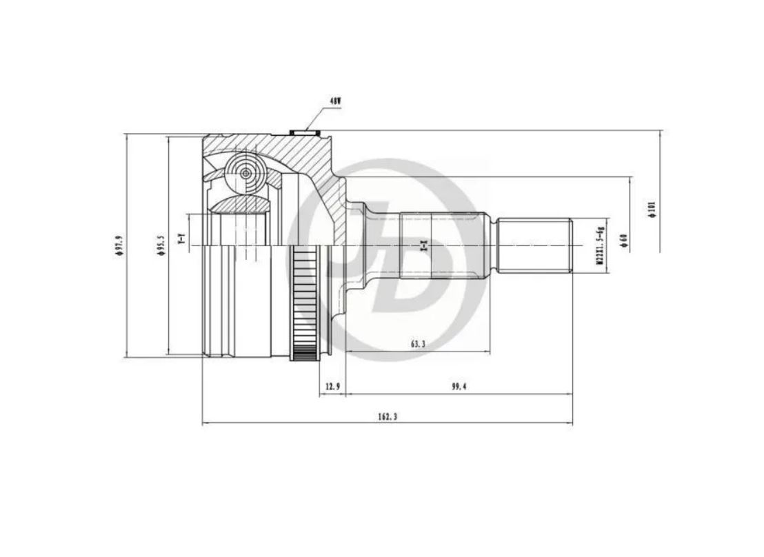 

JUST DRIVE JCT0232A ШРУС внешний ABS