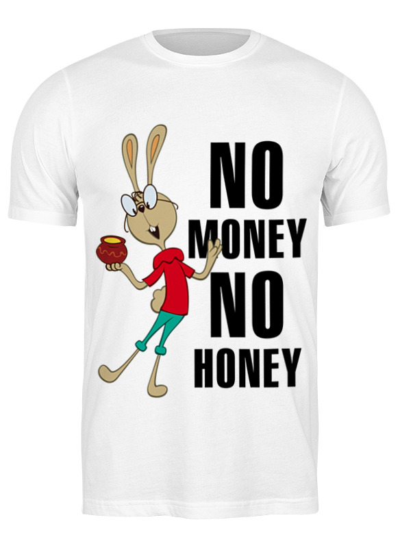 

Футболка мужская Printio No money no honey белая S, Белый, No money no honey