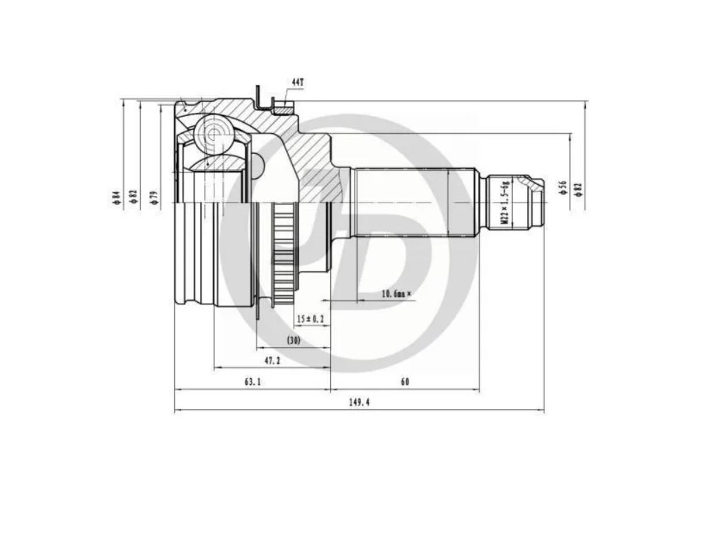 

JUST DRIVE JCT0200A ШРУС внешний ABS