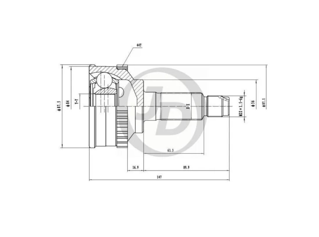 

JUST DRIVE JCT0169A ШРУС внешний АВS