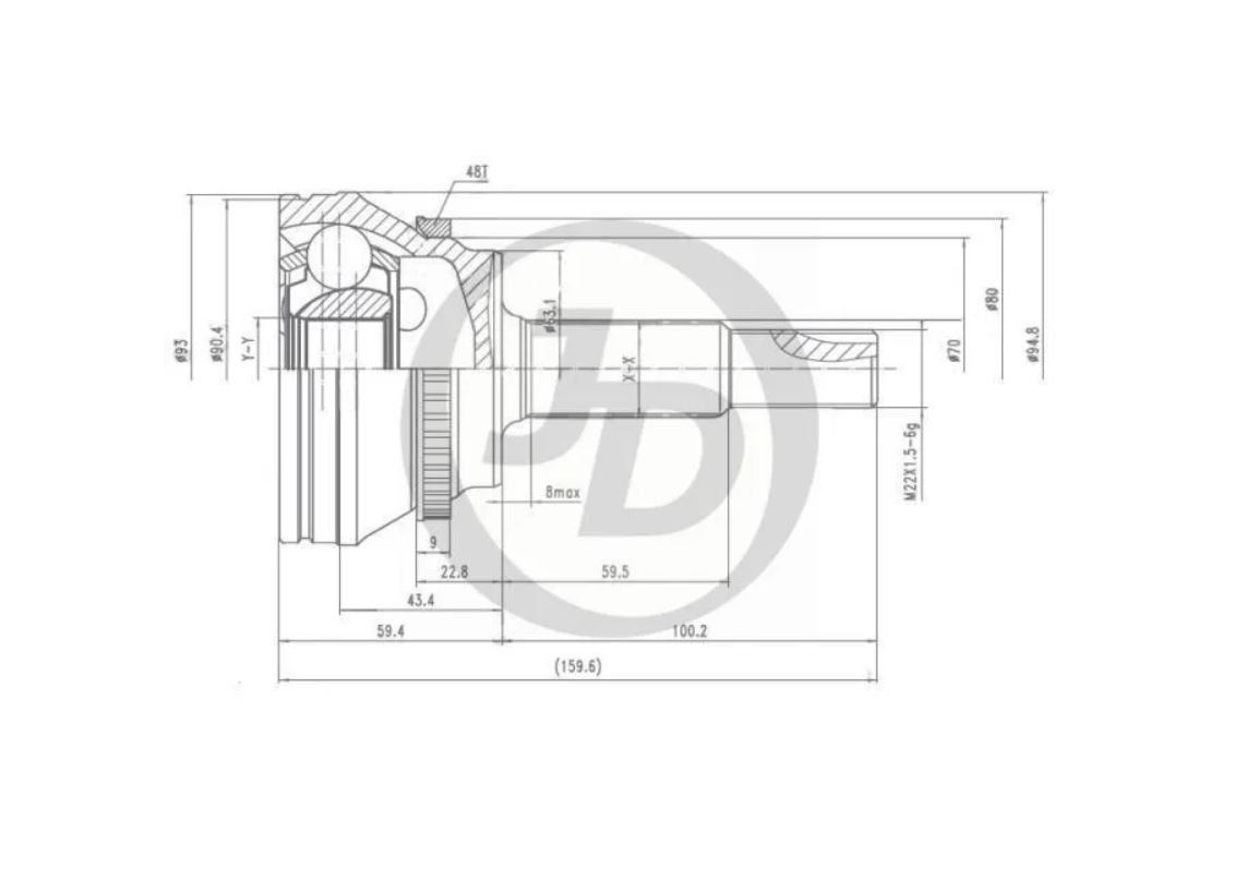

JUST DRIVE JCT0066A ШРУС внешний ABS