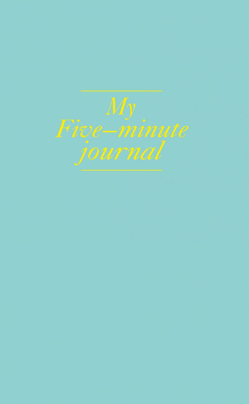 

My 5 minute journal. Дневник (твёрдая обложка, кремовая бумага, ляссе, мятная)
