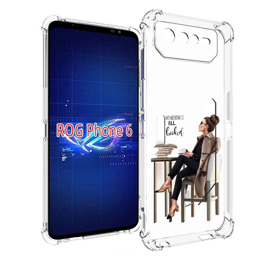 

Чехол MyPads Девушка-в-кофейне для Asus ROG Phone 6, Прозрачный, Tocco