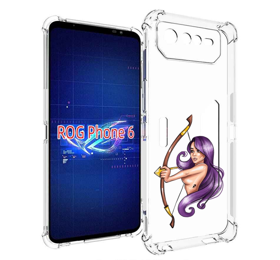 

Чехол MyPads Девушка-Стрелец женский для Asus ROG Phone 6, Прозрачный, Tocco
