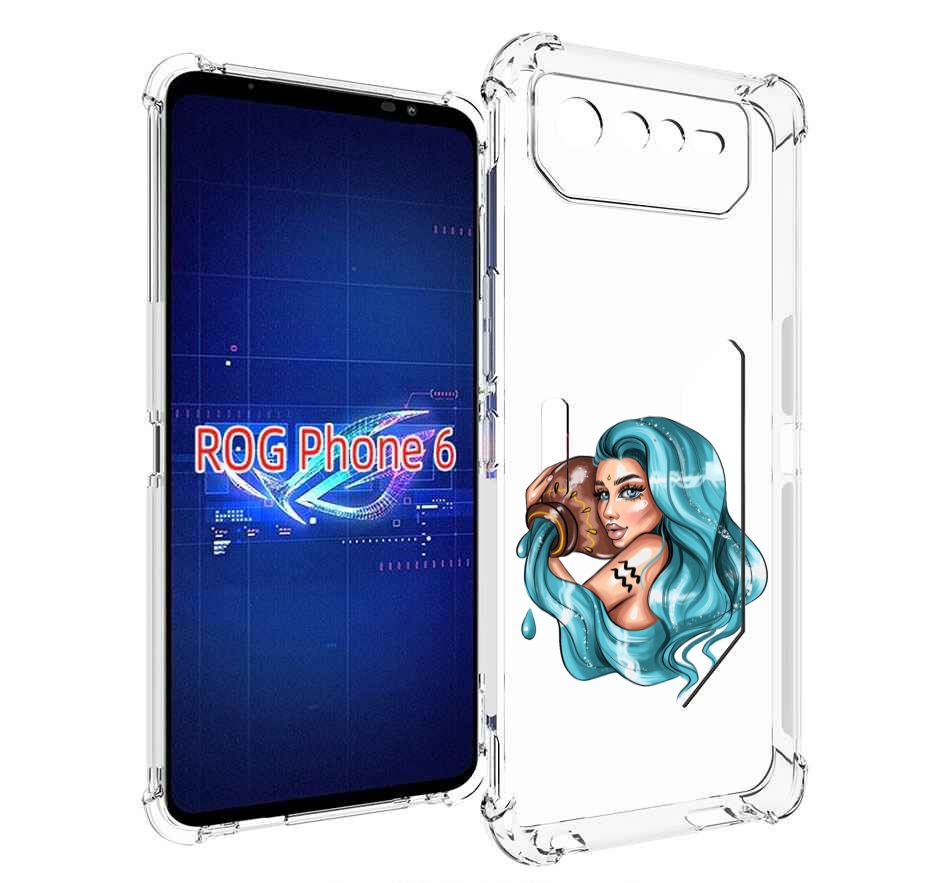 

Чехол MyPads Девушка-Водолей для Asus ROG Phone 6, Прозрачный, Tocco